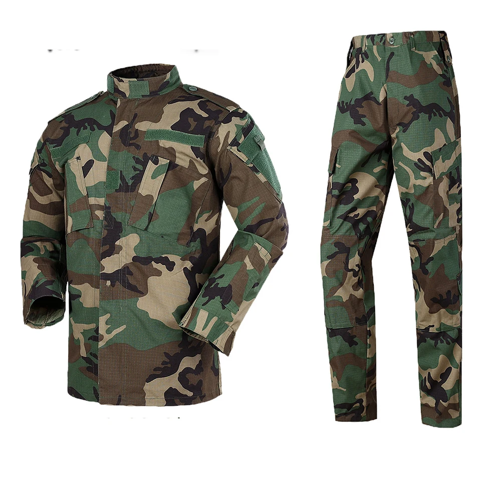 2 шт. мужской уличный спортивный камуфляж куртка брюки набор Военная тактическая одежда для охоты Кемпинг Туризм солдат обучение - Цвет: 11