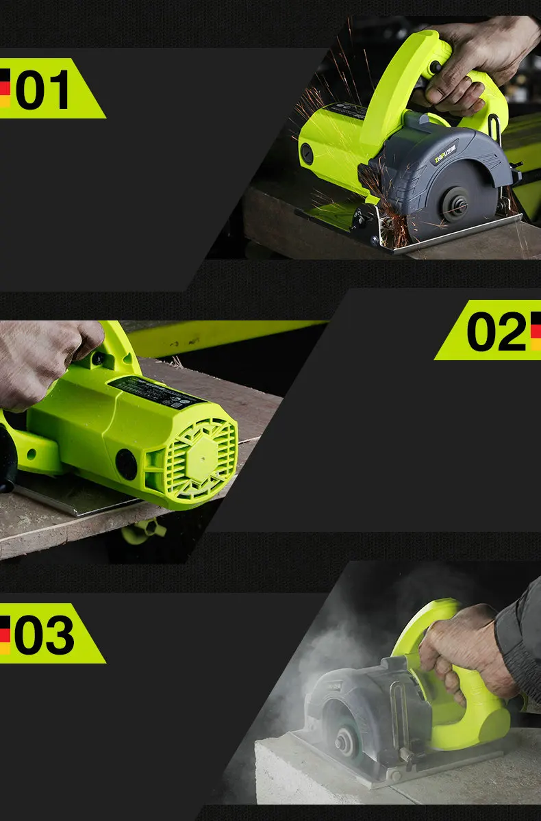AC220V 2300W multi-function small household cutting machine for tile/stone/metal/wood cutting,multi-size optional,free saw blade