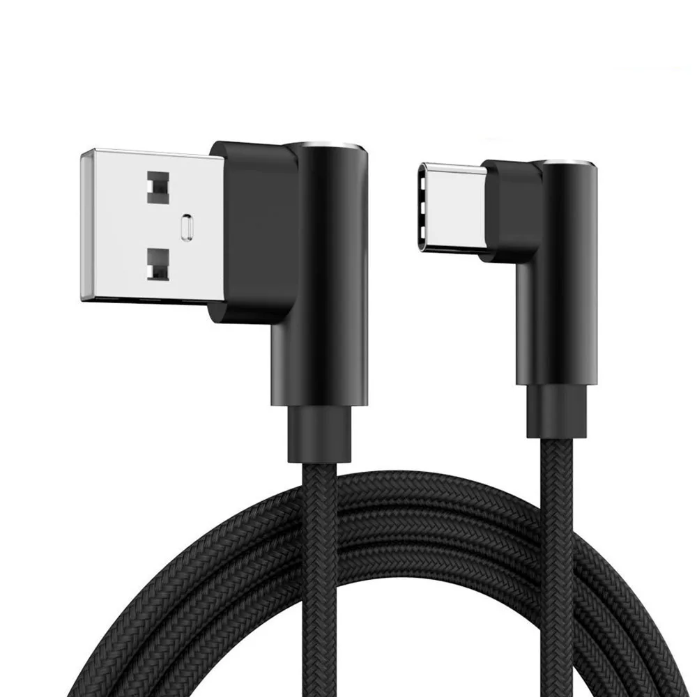 Кабель usb type C 90 градусов кабель USB для Samsung Galaxy S8 S9 Plus Xiaomi Mi 8 6 MAX 3 LG быстрой зарядки