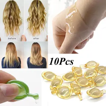 

5/10pcs Hair Conditioner Anti-drying Nourishing Hair Scalp Repair Damaged Hair Serum Hair Care Capsule Smooth Silky Hair Mask