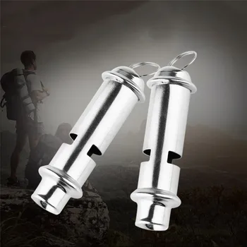 

2019 Stainless Steel Silver Whistle With Lanyard Survival Whistles Emergency Whistles Outdoor Hiking Camping Hunting