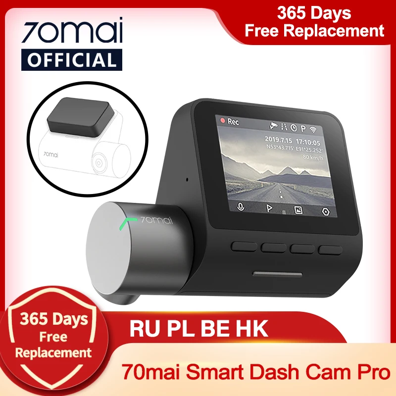 70mai Dash Cam Pro 1944P скоростью и GPS голос Управление 70 Mai Видеорегистраторы для