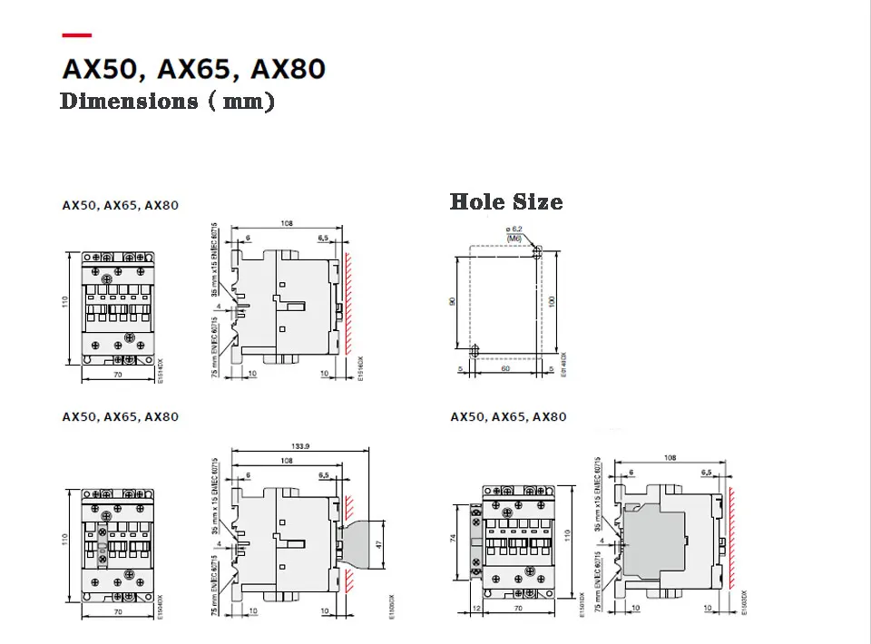 ABB AC Контактор AX09-30-10 AX12-30-10 AX18-30-10AX25-30-10 220V380V 9A12A18A25A основной contact3NOAuxiliary contact1NO