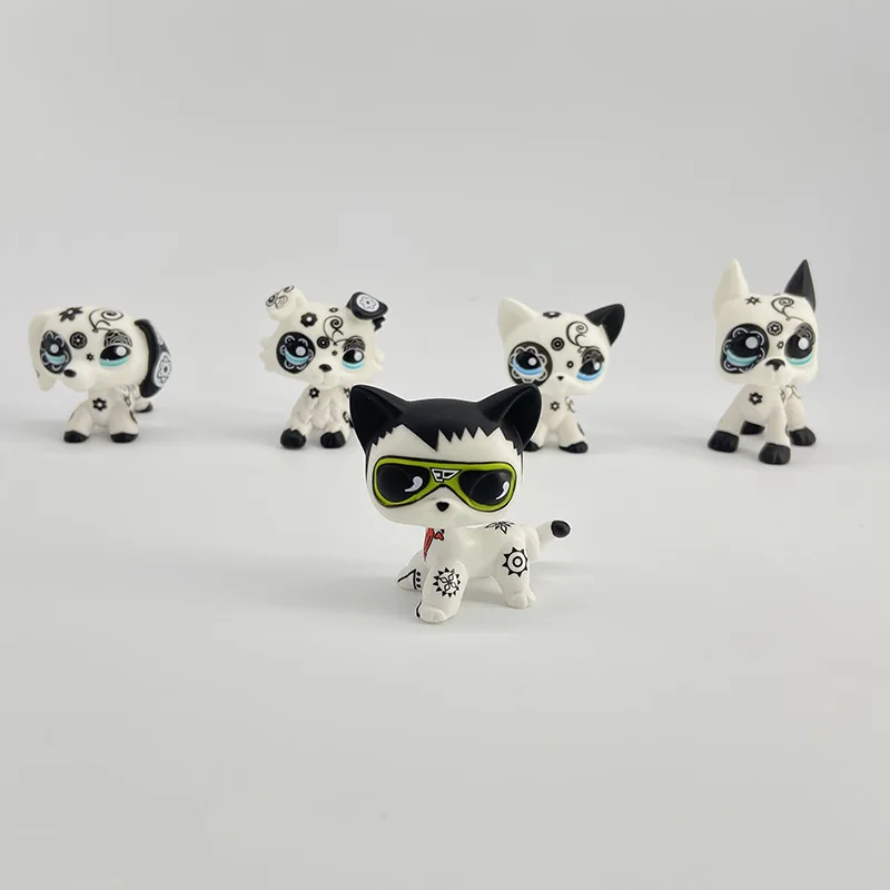 Новинка реальные lps маленькие игрушки для домашних животных собака короткая