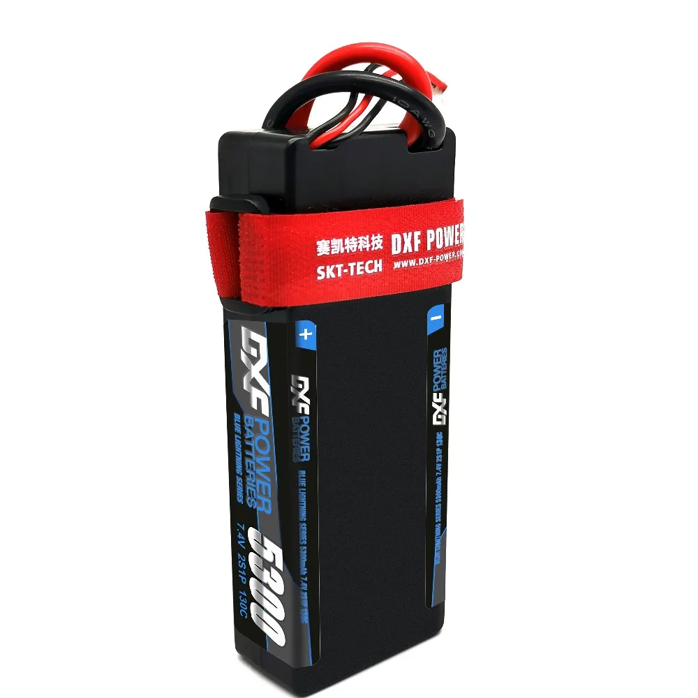 Hardcase para rc Carro com Deans Caminhão de Carro Xt90 para rc Bateria Lipo 130c 7.4 v Plug Xt60 Barco Helicóptero Dxf 5300 Mah 5 com deans plug xt60 xt90 para rc