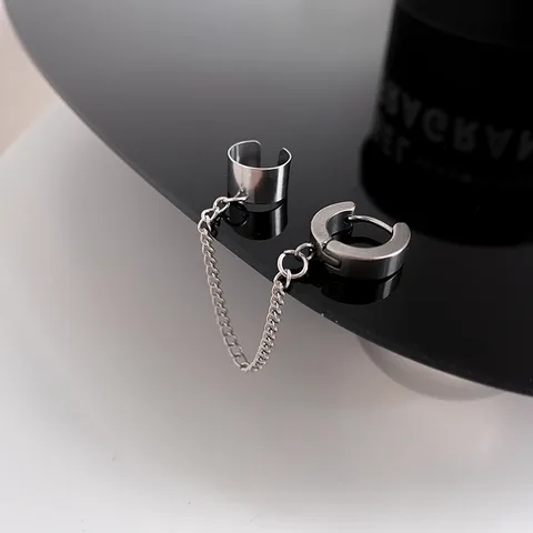 Piece Stainless Steel Painless Ear Clip Earrings for Men Women Punk Silver Color Non Piercing Fake Earrings Fashion Jewelry