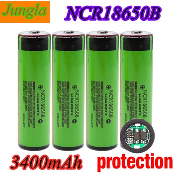 

100% Original protected 18650 NCR18650B 3.7V lithium-ion rechargeable battery with 3400mAh for the use of flashlig+PCB