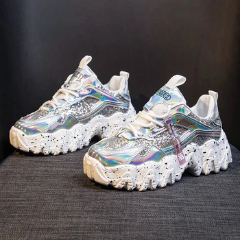 

White Sneakers Women Colorful Sneakers 2020 Platform Chunky Trainers Women Shoes Summer Footwear Graffiti Casual Shoes baskets
