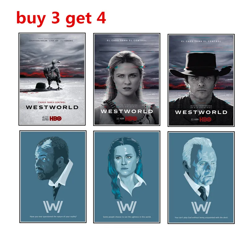 Westworld сезон 2 постер украшение гостиной с белыми постерами и обоями купить 3