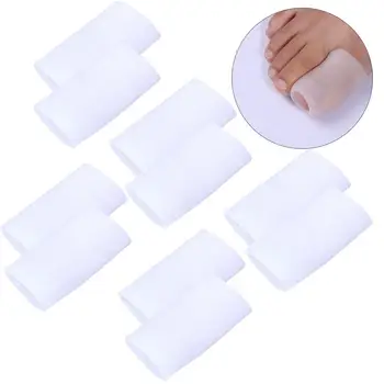 

5 Pairs Silicone Toe Sleeve Gel Toe Cap Cover Protector For Corn Blisters Pain Relief Finger Gel Tube Bunion Massager Insoles