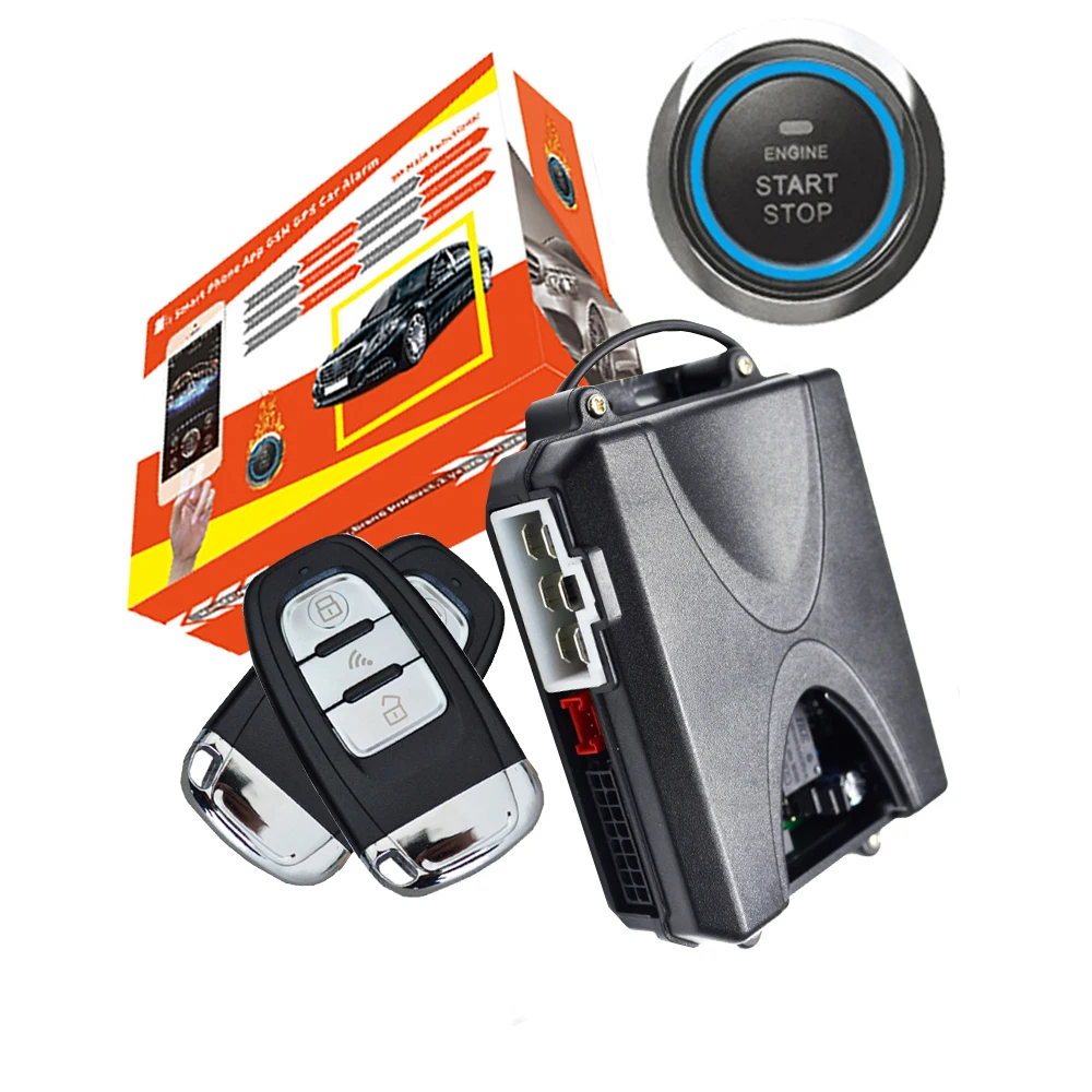 cardot cheap remote keyless entry push start stop engine system car security alarm system