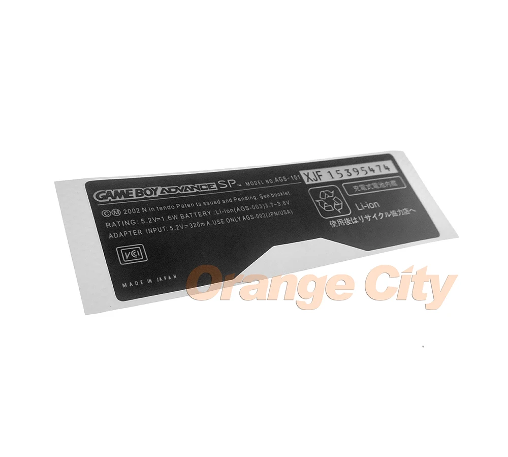 500 шт черный Подсветка AGS 101 001 Стикеры этикетка лейбл для Advance SP GBA SP|stickers for|sticker