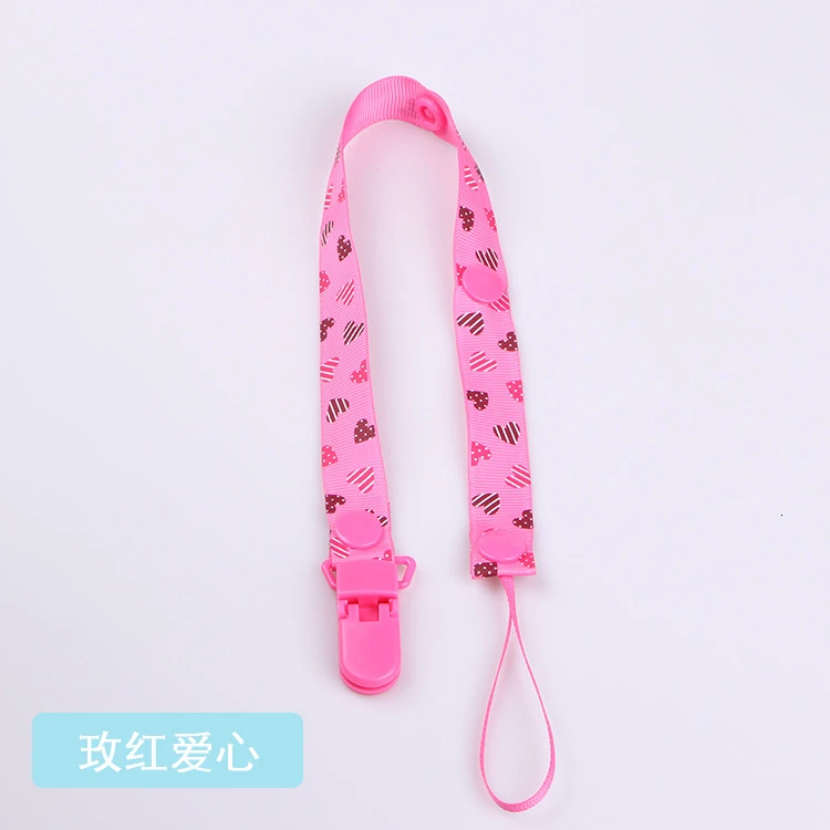 style2 Fixed Button Baby Pacifier Clip Chain Ribbon Dummy Soother Holder Chain Anti-drop Multifunctional Pacifier strap with string - Color: style2
