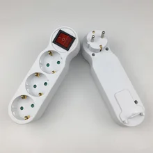 Розетка Европейский немецкий стандарт три расширительные розетки с выключателем ЕС вилка от одного до трех конверсионная вилка конвертер