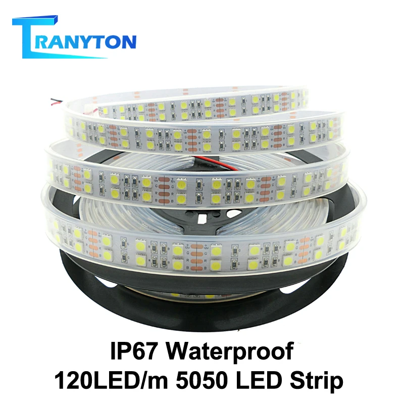 120 LEDs/m LED Strip 5050 DC12V Silicone Tube Waterproof IP67 Flexible LED  Light Double Row 5050 LED Strip 5m/lot|double row 5050|led strip 5m5050 led  strip 5m - AliExpress