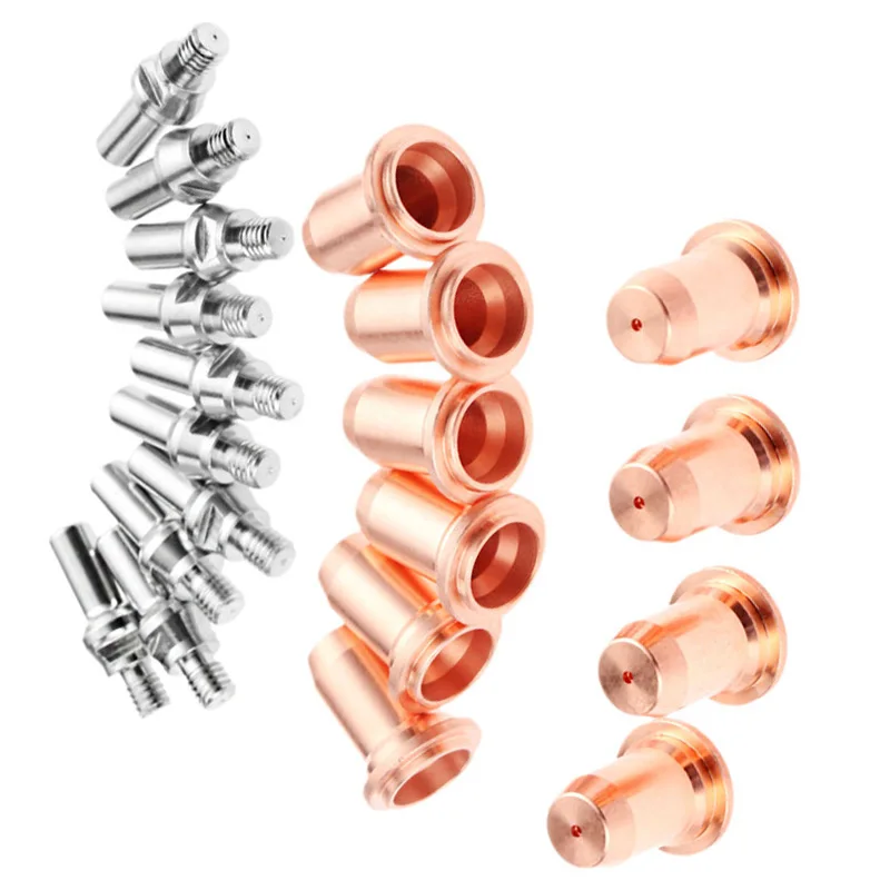

20Pcs/Set Electrodes 52582+Nozzles 51313 for PT60 IPT-60 Plasma Cutting Torch Consumable Replacement Consumable Parts