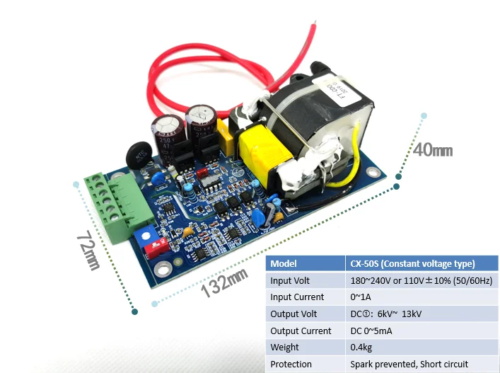 Description Picture 3 of itemCleaner Air Purification High Voltage  circuit board    Constant CV 6KV - 13KV CX-50S     ,  Electro Preci Transformer Kit  ,