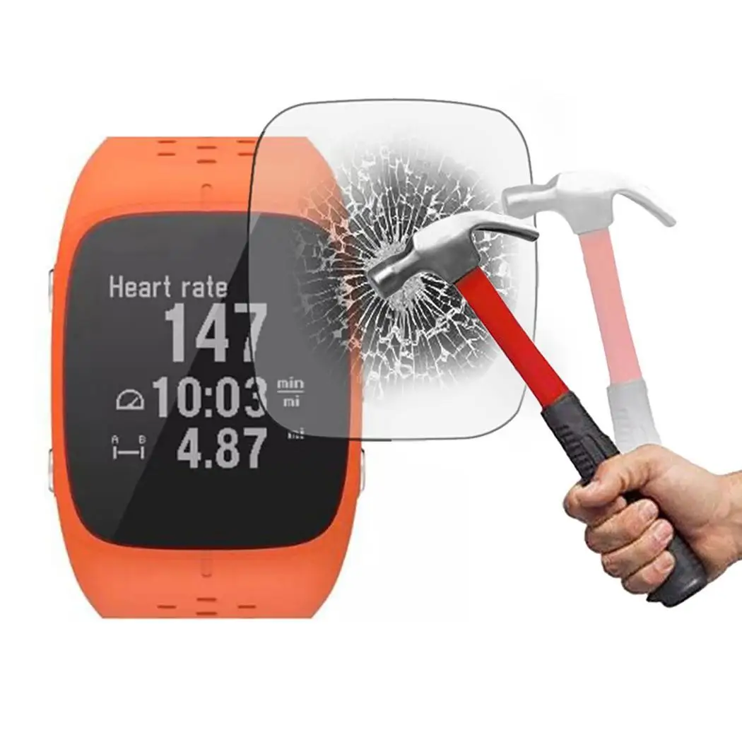 

Watch Screen Protector Tempered Glass Protective (not included) 1 x Transparent 5 x Film For x Polar M430