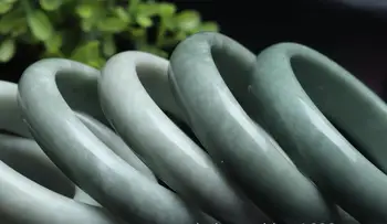 

natural Chinese Green jade Bracelet bangle 54-64mm Charm Jewellery Fashion Hand-Carved lady woman girl Luck Amulet Gifts