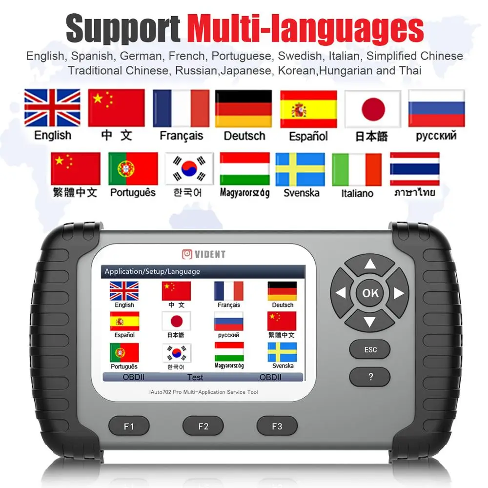Видент iAuto702 Pro 702Pro OBD2 диагностический инструмент ABS/СРС/SAS/TPMS/EPB/масляный