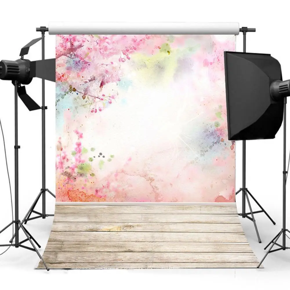 

WHISM 9 Styles 5x7 Feet Pink Pattern Photography Background Cloth Canvas Photo Cloth Home Decoration Painting