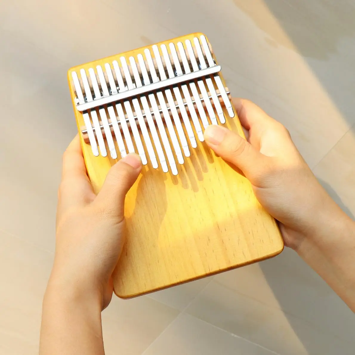 Пианино для большого пальца 17 клавишное пианино Kalimba одиночная доска сосна Mbira