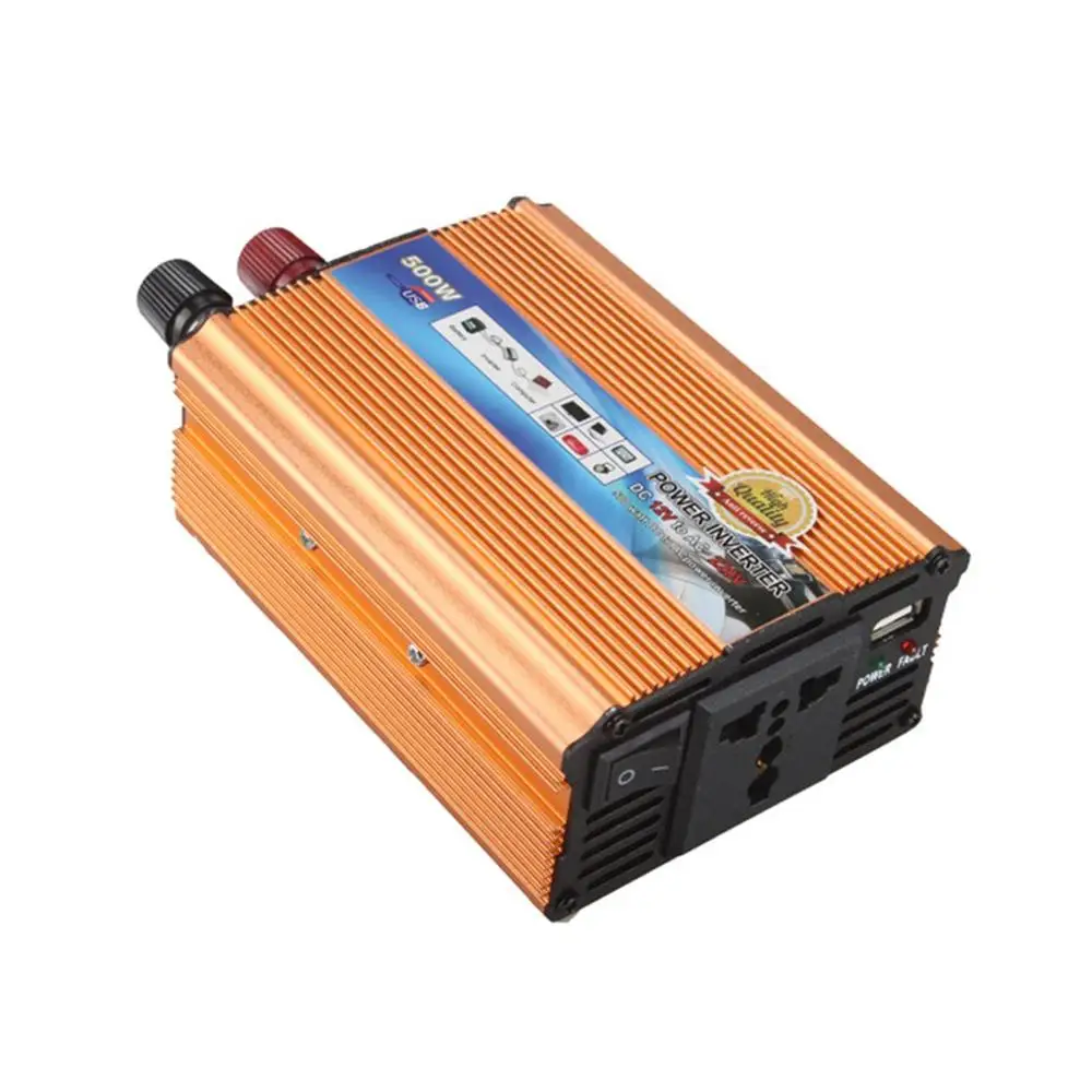 Модифицированный синусоидный инвертор DC 12 V/24 V к переменному току 220V 500W с универсальным гнездом USB Порты и разъёмы для автомобиля на солнечной батарее Мощность инвертор