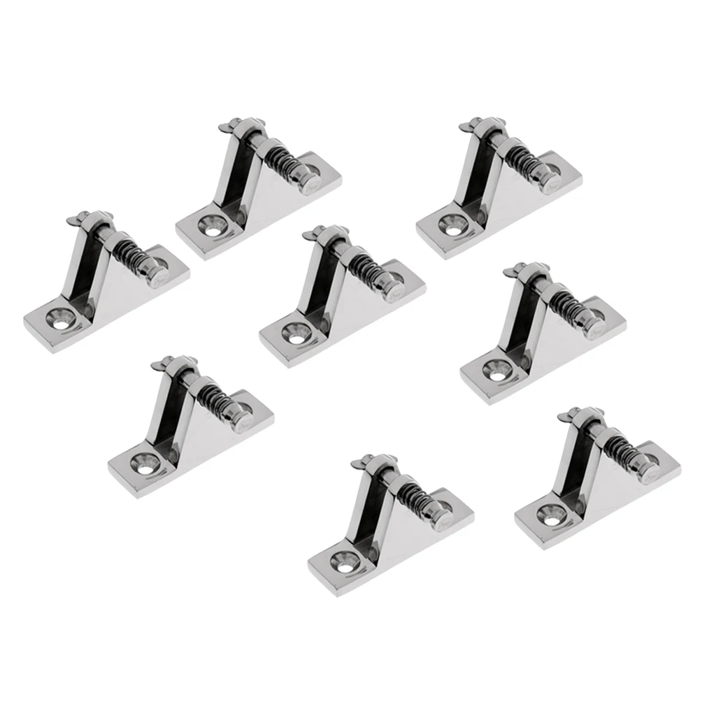 8x Stainless Boat Fittings Bimini Top Deck Hinge Marine Rail Mount Pin