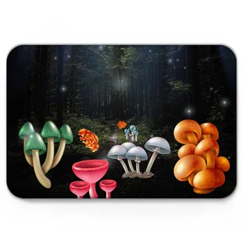 

Forest Mushroom Scenery Doormat Non-slip Rug Soft Bath Mats Bathroom Supplies Carpet Living Room