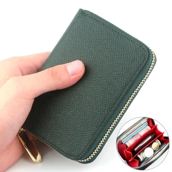 

Japanese Style Short Zipper Coin Purse Multi Functional Men's Card Bag Wallets Card Holder Small Short Coin Purse Male 2020