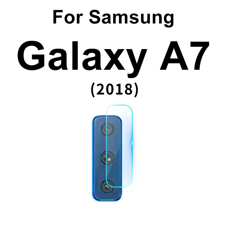 2 шт. Камера объектив Экран протектор для samsung Galaxy A10 A30 A40 A50 A70 A80 A90 A6 A7 A8 A9 защитная пленка из закаленного стекла - Цвет: A7 2018