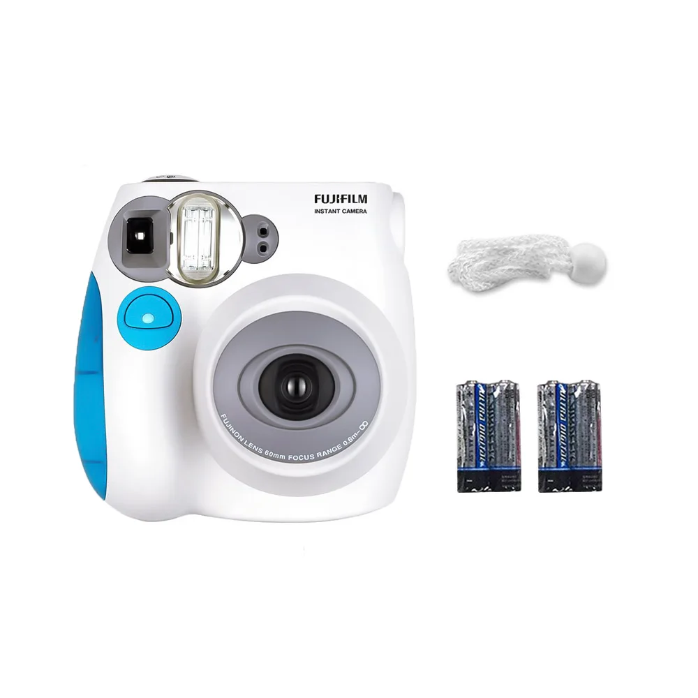 Fujifilm Instax Mini7s мгновенная камера пленочная камера автоматическая фокусировка с батареей ремешок на запястье День рождения Рождество год фестиваль подарок