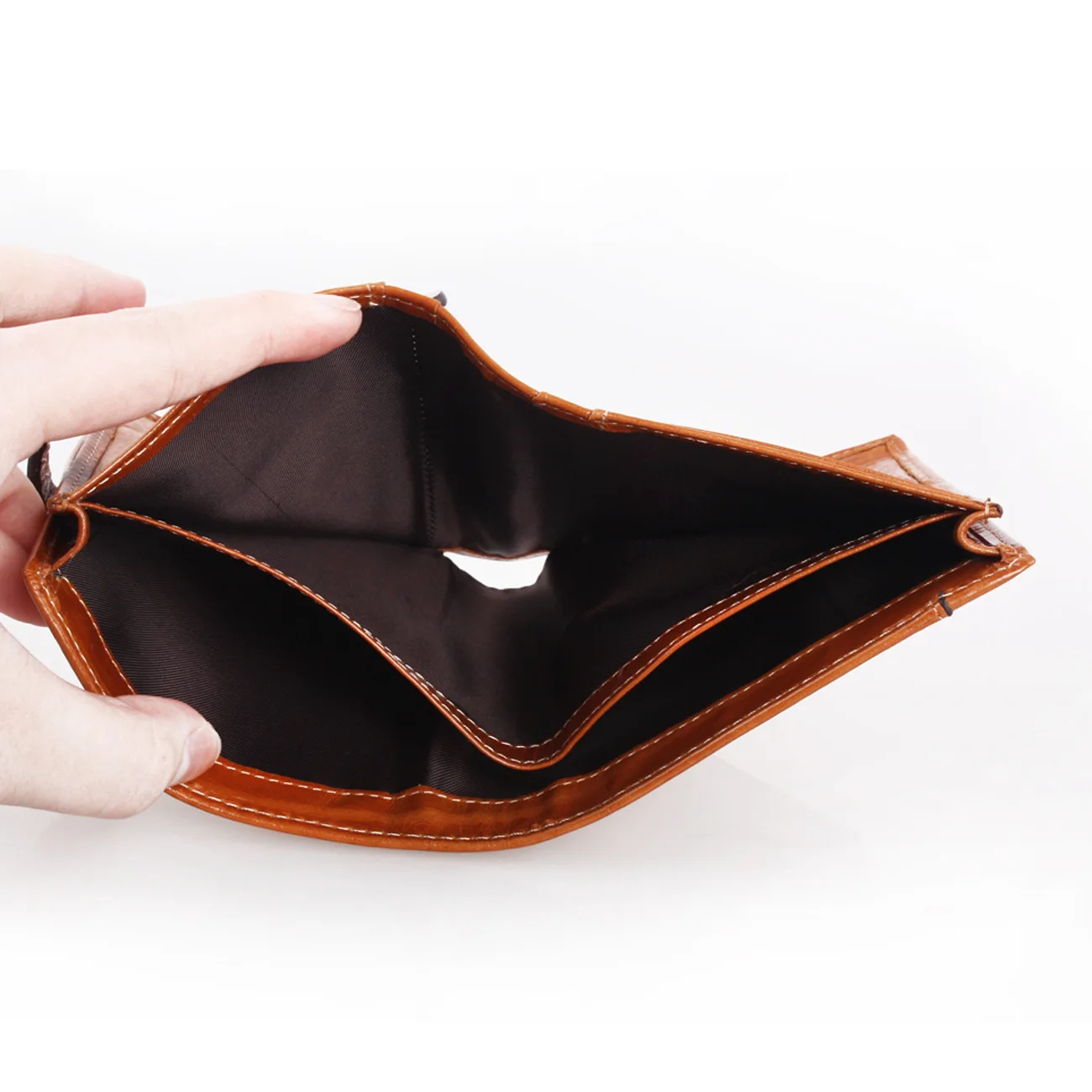Leather Short Wallet Women's Korean-style Simple Oil Wax Two Fold WOMEN'S Bi-Fold Wallet Genuine Leather