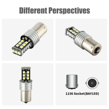 

New 1156 P21W BA15S 2835 15LED Canbus Car Reverse Backup Tail Light Bulb White car light assembly 13 x 9 x 2cm