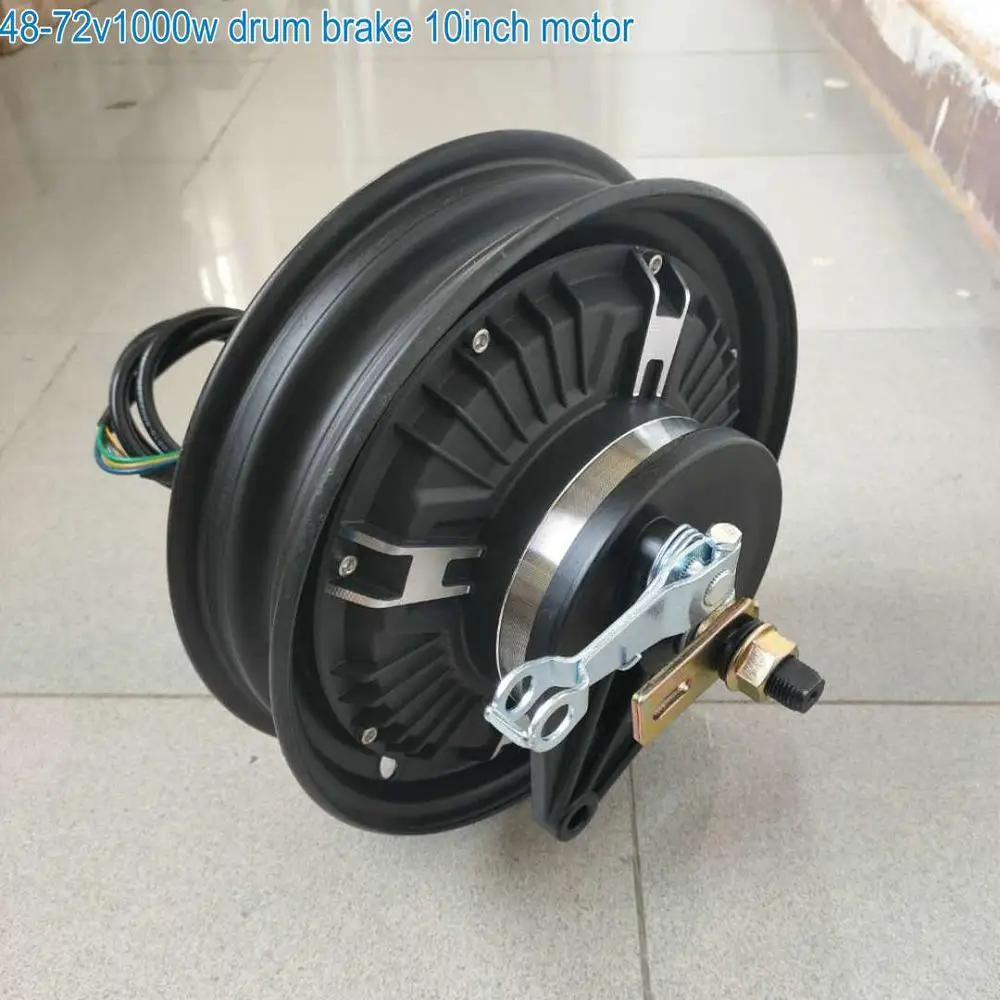 10 дюймовый двигатель 48V60v72V84v96v1000w1500W дисковый тормоз Барабанный электрический