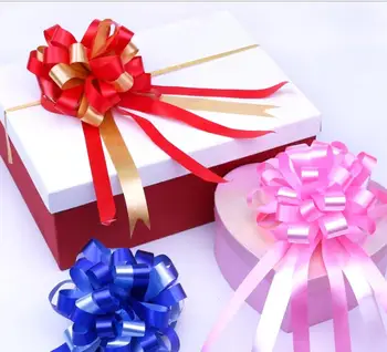 

50pcs DIY artificial flowers wedding car decoration flower Ribbon Pull Bows Gift Wrap Floristry Wedding home decoration