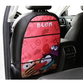 

Cartoon Car Anti Kick Mat Three Layers Car Anti Kick Pad for Children Touch Screen Car Seat Back Protector With Phone&IPAD Bag