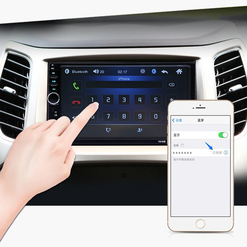 Автомобильная семейная Автомобильная Радио 2 Din 7 ''двойной аудио сенсорный экран автомобильный мультимедийный плеер MP5 MP3 USB FM Bluetooth с камерой заднего вида