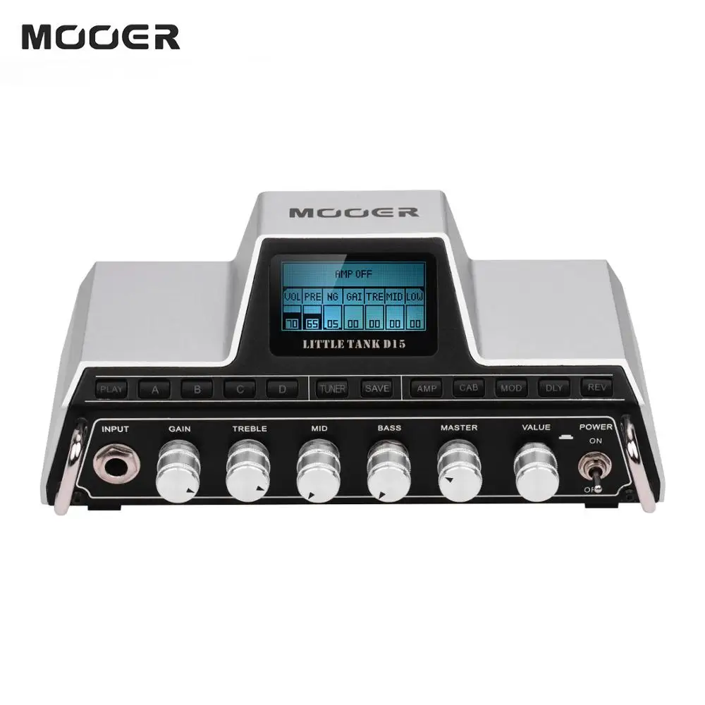 

MOOER Little Tank D15 Modeling Mini Guitar Amplifier Head 25 Amp Models 20 Cabinet Models Modulation Delay Reverb Effects