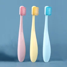 3 шт., безопасная ручка для жира, карамельный цвет, ручная, для ванной, для дома, универсальная, Сверхтонкая, практичная, мягкая, милая, для здоровья, зубная щетка для детей