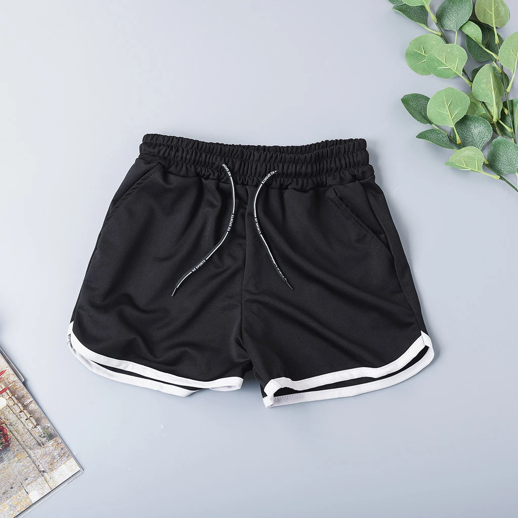 drawstring waist ringer shorts