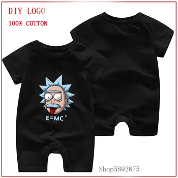 

2020 Newly Albert Einstein E=MC2 Sheldon designed 100% Pure cottons and comfortable short sleeved clothes Newborn baby Rompers