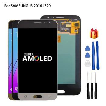 

AMOLED For SAMSUNG J3 2016 J320 J320F LCD Display Touch Screen Digitizer For SAMSUNG J3 2016 Screen LCD Display J320FN ScreenLCD