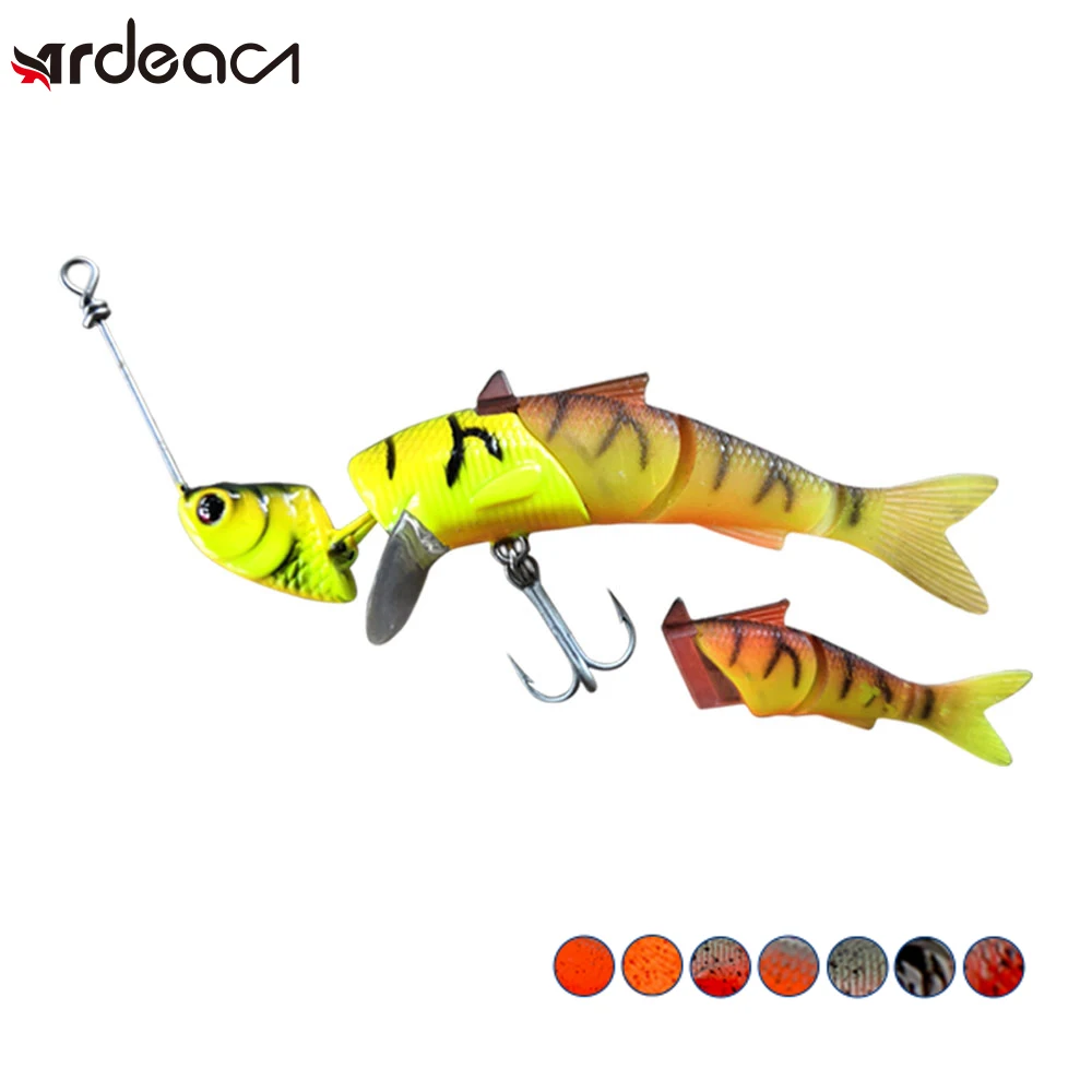 Soft lure 3 jointed swimbait seawater pike Lures isca Artificial Crankbait JIG wobblers Fishing Lures ARDEA