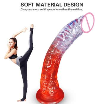 22cm Realistic Dildo Powerful suction cup Adult games Huge Penis Big dick Female Masturbation Device Erotic Sex Toys for Couple 2