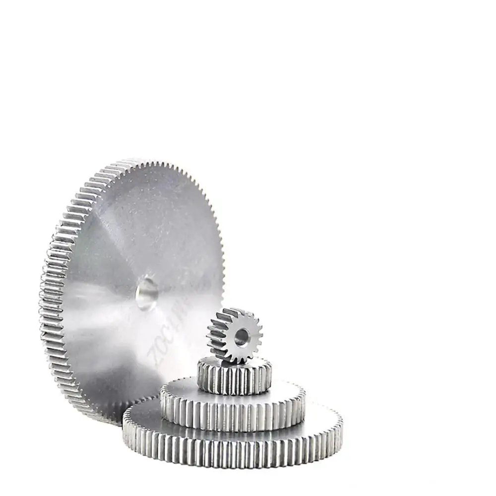 탄소강 모드 1 스퍼 기어, 두께 10mm 금속 변속기 피니언 기어, 28-43 톱니 45 , 1 개