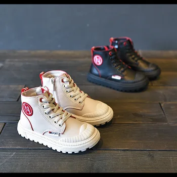 

Autumn children's shoes new boys Korean version of the help short boots girls casual shoes students white shoes Christmas gifts