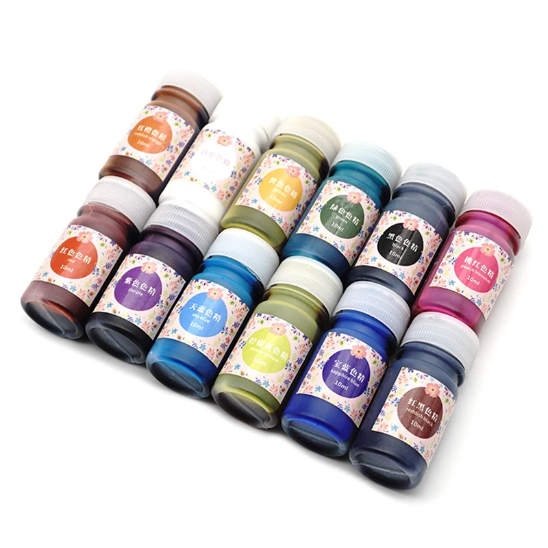 

Jewelry Diy Resin Pigment Jewelry Decoration Crafts Dyes Dye Pigment Ink Liquid 12 Color Bottles craft accessories for DIY