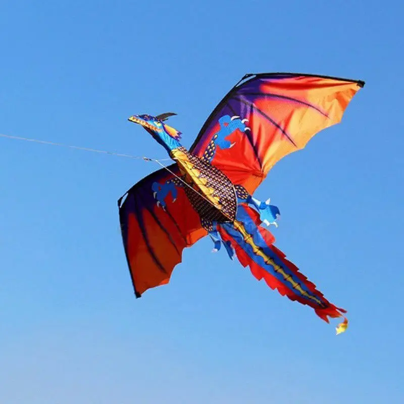 140cx120cm Classical 3D Dragon Kite Single Line With Tail With Handle and Line Good Flying Kites From Hengda toys For Kids Adult