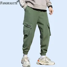 Бренд Для Мужчин's Повседневное Штаны Высокое качество хлопковая футболка в стиле хип-хоп свободные впитывает пот и Штаны осенние многофункциональные карманные модные брюки карго Штаны A1025